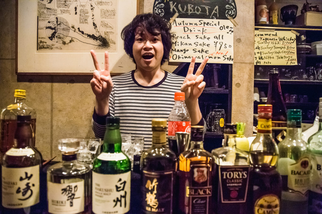 the bartender at our bar in Golden Gai